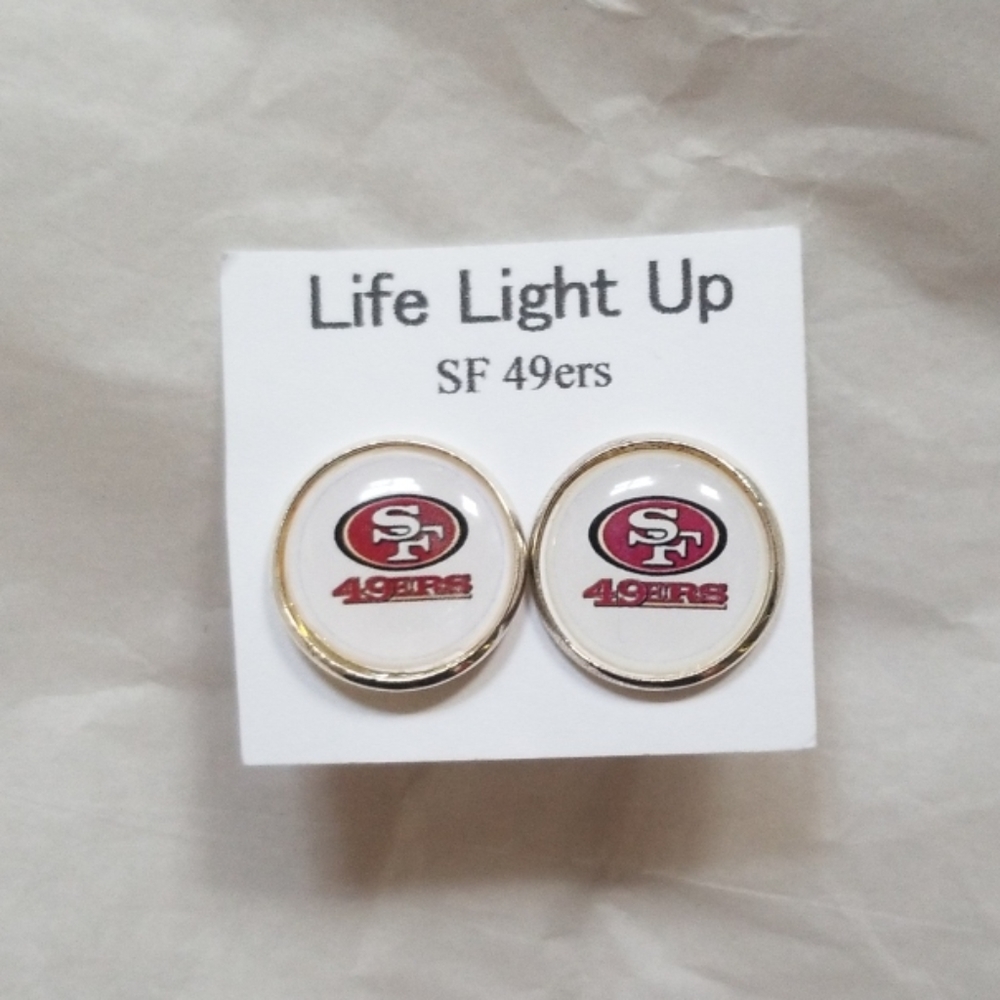 Life Light Up SF 49ers earrings